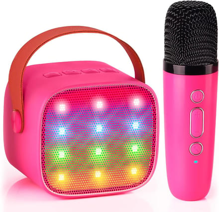 Karaoke-machine voor kinderen - Mini Bluetooth-luidspreker met stemvervormer - Leerzaam speelgoed voor meisjes en jongens vanaf 3 jaar