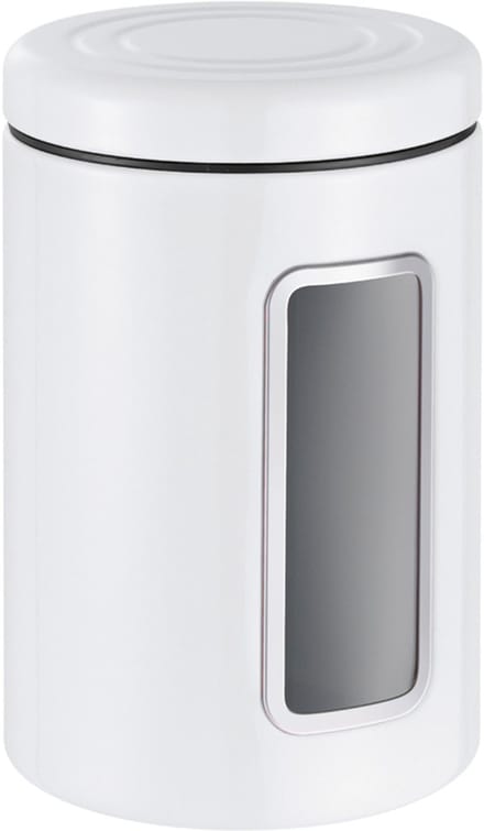 WESCO Classic Line Voorraadbus met Venster | 2 Liter | Metaal - Wit | Voorraadpot