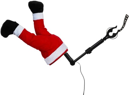 Luville Kerstdorp Santa's legs - 17x13x35 cm - Polystyreen - Rood