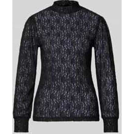 Shirt met lange mouwen in semi-transparant design