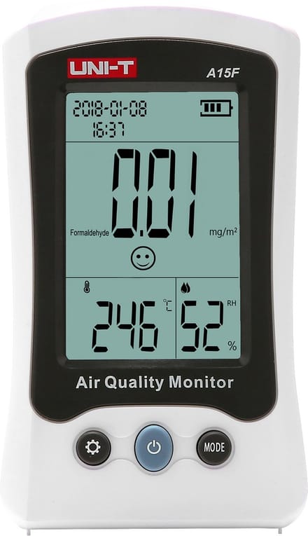UNI-T A15F - Luchtkwaliteitmeter - Formadehyde - Temperatuur - Vochtigheid