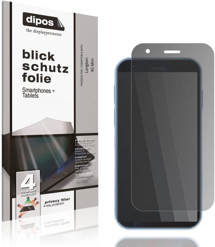 dipos – Matte Privacy Screenprotector geschikt voor Longben 4G Mini | Anti-Spy Beschermfolie