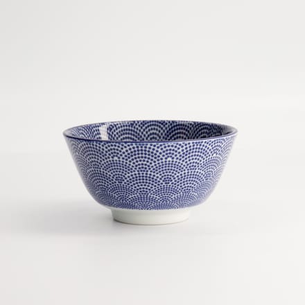 Tokyo Design Studio - Nippon Blue - Rijstkom - Stip - 300 ml - 12 x 6.4 cm