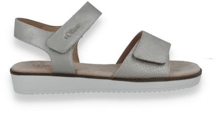 Metallische Sandalen met klittenbandsluiting voor dames s.Oliver