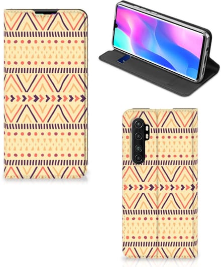 Xiaomi Mi Note 10 Lite Hoesje met Magneet Aztec Yellow