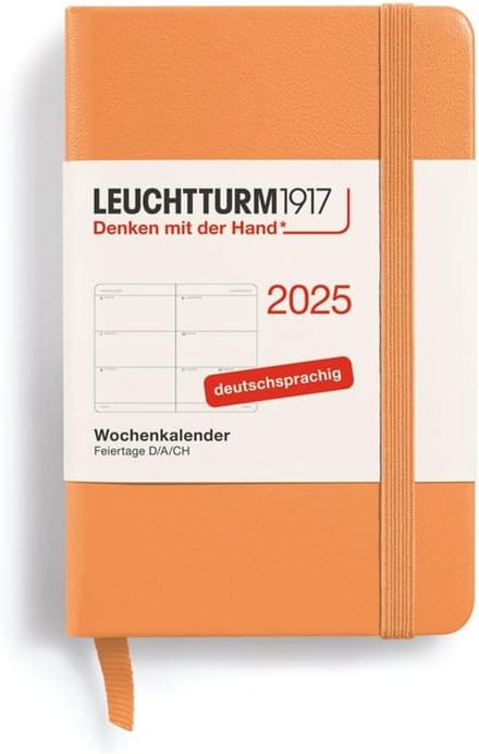Mini Weekkalender 2025 - Apricot A7