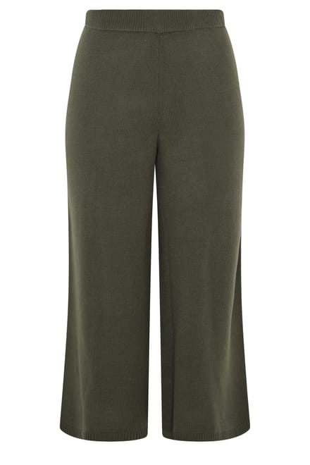 Yours Limited Collection Curve Gebreide Broek In Kakigroensize 46-48