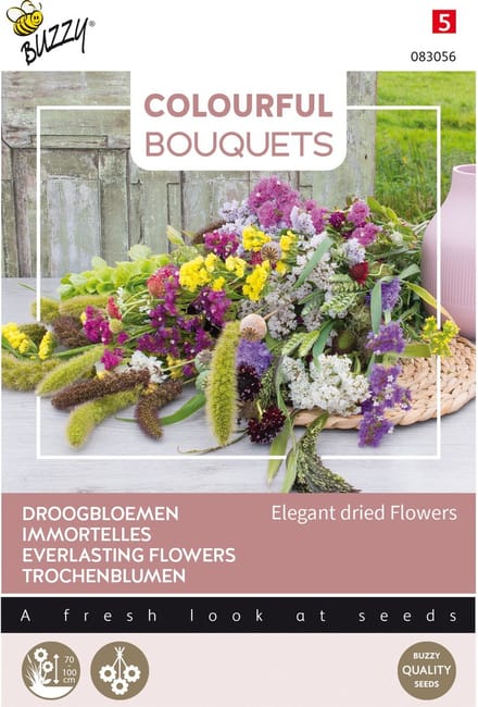 Buzzy Bloemzaad - Droogbloemen Elegant Dried Flowers | Colorful Bouquets