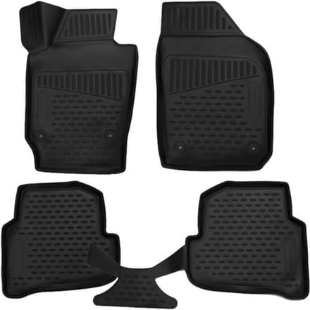Tapis de sol - Exclusive - Skoda Fabia 2015-2021 - Caoutchouc - 4 pièces - Toutes saisons