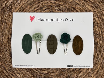 Try-out mix 29 - mix van verschillende speldjes - groen - 5 cm speldjes