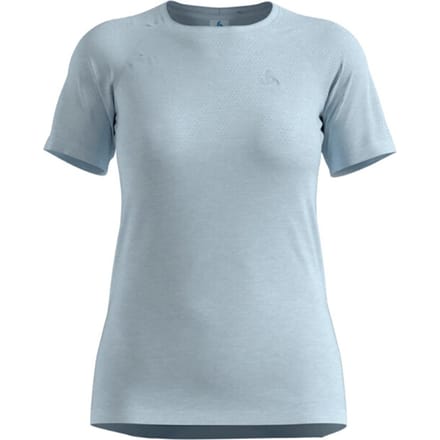Odlo Odlo T-shirt crew neck s/s ESSENTIAL SEAMLESS BLAUW - Maat S