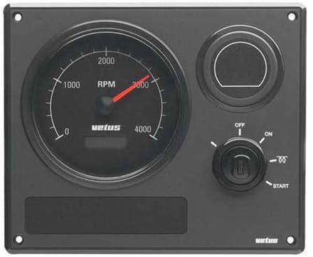 Vetus instrumentenpaneel MP22, zwart, 12 volt