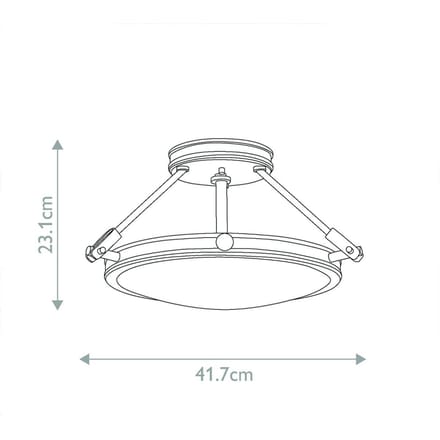 HINKLEY Plafondlamp Collier, zwart, Ø 41,7 cm, staal,  glas, E14