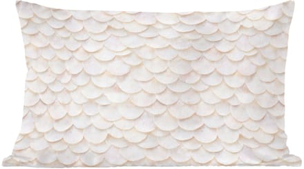 Sierkussens - Kussentjes Woonkamer - 60x40 cm - Schubben - Wit - Elegant