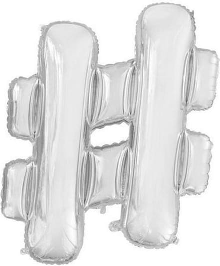 Wefiesta Folieballon Hekje 86 Cm Zilver