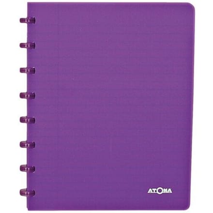 Atoma Trendy schrift, ft A5, 144 bladzijden, geruit 5 mm, transparant paars
