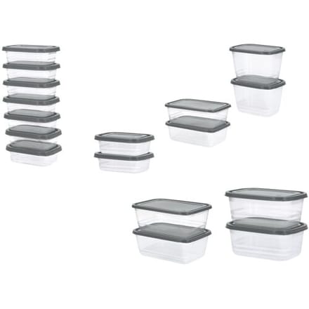 SILVERCREST Vershoudbakjes met deksel - 17-delig (Grijs)