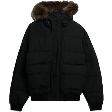 Superdry Everest Hooded Puffer Bomberjack Black Grootte: XL