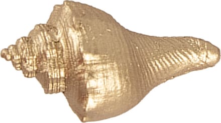 Clayre & Eef Deurknop Schelp 5x3x3 cm Goudkleurig Kunststof