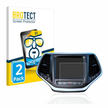 BROTECT - Screenprotector voor Jeep Cherokee BJ 2014-2018 (Uconnect 8.4") - Folie Beschermfolie transparant 2 Stuks