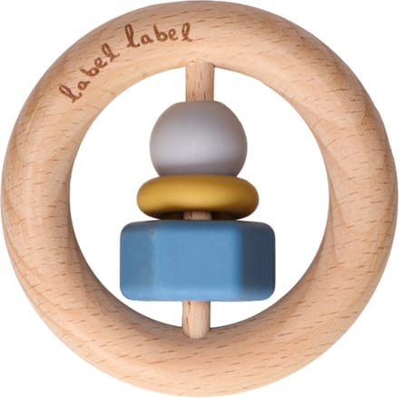 Label Label Blauw Hout & Silicone Bijtring LLST-15133