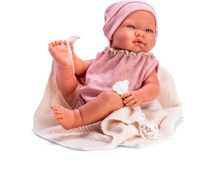 ASI DREAMS Pop - Maria 43 Cm - Gebreid Rompertje - Roze