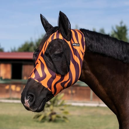 Vliegenmasker voor paard van lycra met oorkap Pro-Tech
