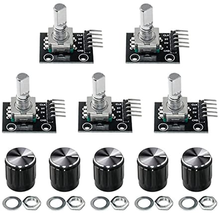 Roterende Encoder Module 5 Stuks 360 Graden Draaisensor met Drukknop voor Elektronica