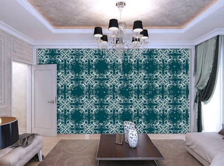 Modern Abstract Pattern Blue Photo Wallcovering