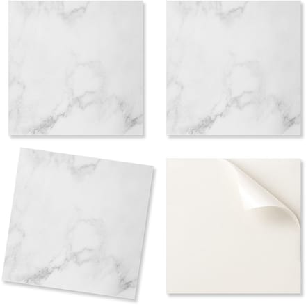 Set zelfklevende vinyltegels met marmerprint, 9x30x30 cm