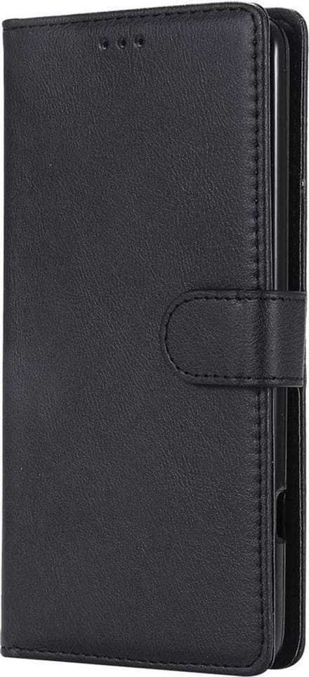 HB Hoesje Geschikt voor Apple iPhone 11 Pro Max - Zwart - Luxe Kunstlederen Portemonnee Book Case