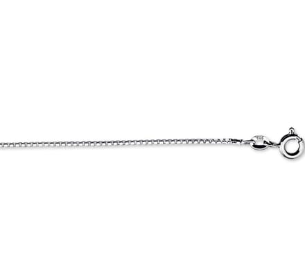 YO&NO - Ketting - Witgoud -  Venetiaans -  0,8 mm - 38cm - 585 goud