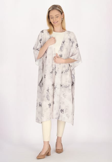usha Kimono Dames Grijs Veelkleurig