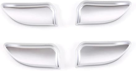 Interieur Trim Set - Deurkom Covers - Auto Beschermen - Krasbestendig ABS Plastic - 4 Stuks - Zilver