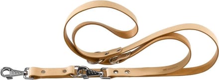 Ferplast Natural Verstelbare Hondenriem - Leder - Beige - L - Breedte 22 mm - Lengte 200 cm