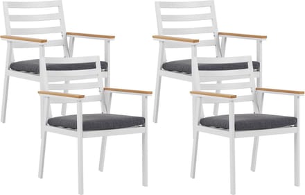 CAVOLI - Tuinstoel set van 4 - Donkergrijs - Aluminium