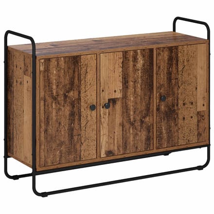 vidaXL - Dressoir - Oud - hout - 102 - x - 35 - x - 75 - cm - Bewerkt - hout