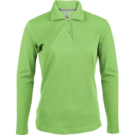 Kariban Damespolo lange mouwen K244 - Lime - S