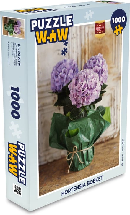 Puzzel Hortensia boeket - Legpuzzel - Puzzel 1000 stukjes volwassenen