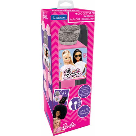Barbie Draadloze Microfoon met luidspreker, stemvervormer, uitschuifbare telefoonhouder en Bluetooth-optie