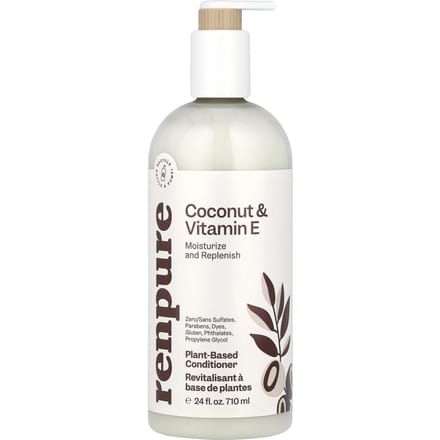 Renpure, Après-shampooing Noix de Coco et Vitamine E, 24 fl oz (710 ml) white