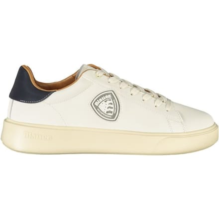 Blauer Witte Polyester Heren Sneakers