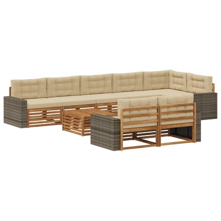 vidaXL - Buiten - bank - set - 9 - st