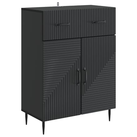 vidaXL - Dressoir - Zwart - 66 - x - 34,5 - x - 89,5 - cm - Bewerkt - hout