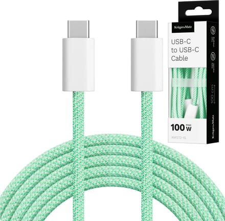 USB-C naar USB-C Kabel 100W Kruger&Matz Basic 1m Groen