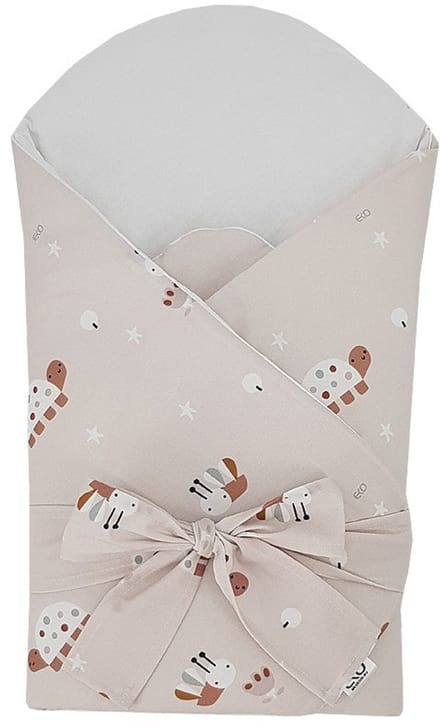 Printed Cotton Swaddle Blanket with Coconut Bees