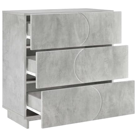 vidaXL - Dressoir - Betongrijs - 70 - x - 38 - x - 75 - cm - Bewerkt - hout