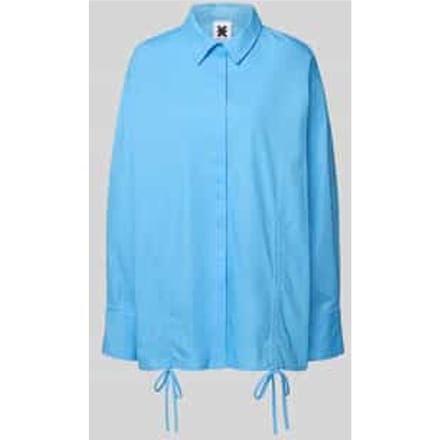 Oversized blouse met trekkoord en verborgen knoopsluiting