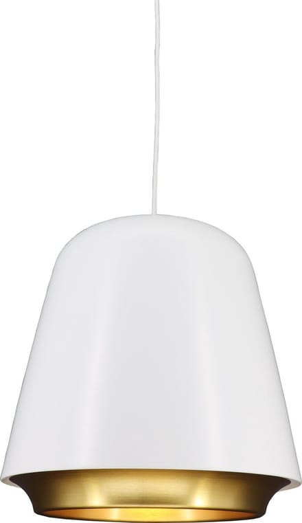 Artdelight - Hanglamp Santiago - Wit / Goud - E27 - IP20 - Dimbaar