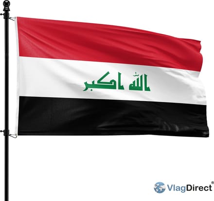 VlagDirect - Irakese vlag - Irak vlag - 90 x 150 cm.